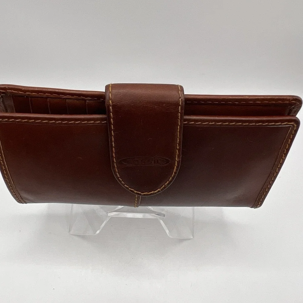 Fossil Wallet Supple Butter soft Leather Brown Slim Wallet 3.5